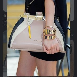 Cromia Saffiano Leather handle Bag made in Italy